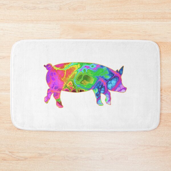 Item preview, Rainbow Marbled Gold Lined Pig designed and sold by Lori P.