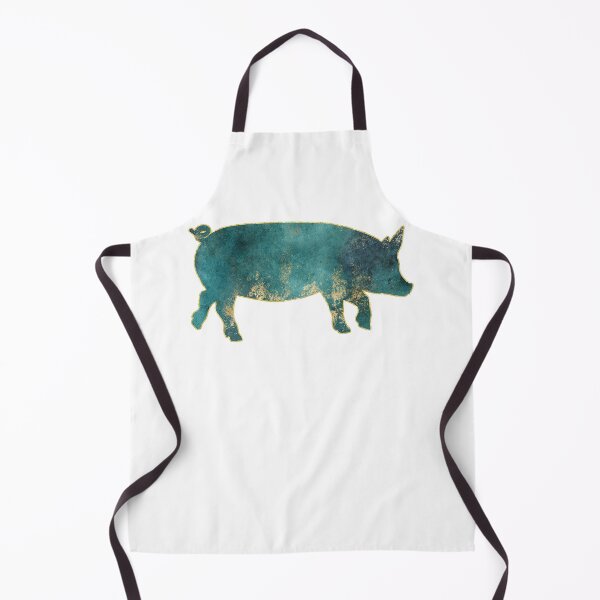 Item preview, Grungy Teal Gold Lined Pig designed and sold by Lori P.