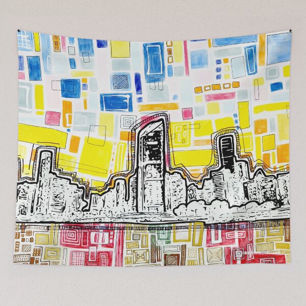 Item preview, Contemporary Brisbane Cityscape designed and sold by Annalee Beer.
