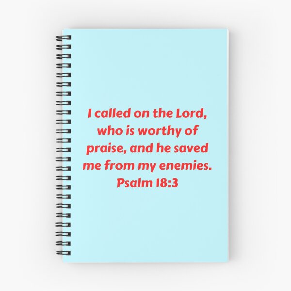 Artikelvorschau, Bible Verse Psalm 18:3 entworfen und verkauft von Prayingwarrior.