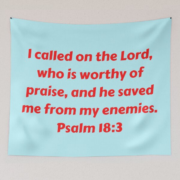 Item preview, Bible Verse Psalm 18:3 designed and sold by Prayingwarrior.