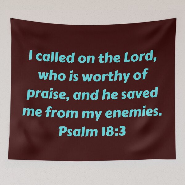 Item preview, Bible Verse Psalm 18:3 designed and sold by Prayingwarrior.