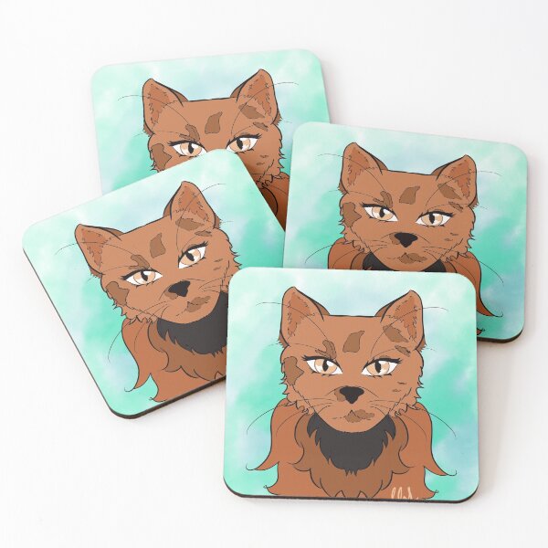 Item preview, Tan Speckled Cat with Sandy Eyes: Turquoise Background designed and sold by LoveLongLetter.
