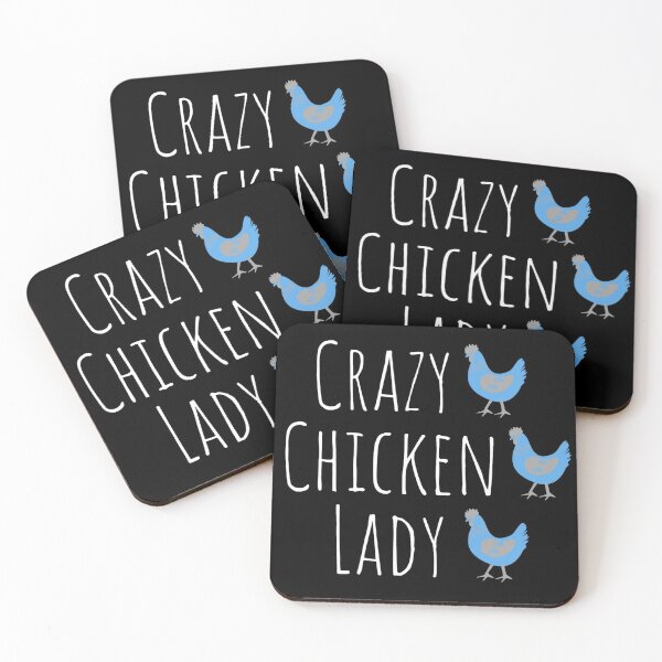 Item preview, Crazy Chicken Lady Blue designed and sold by Cluckin' Mad.