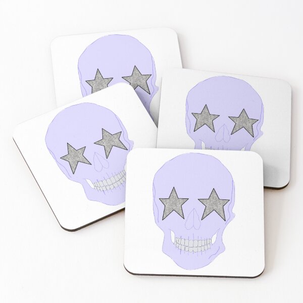 Item preview, purple star eyed skull designed and sold by mollsdesignss.