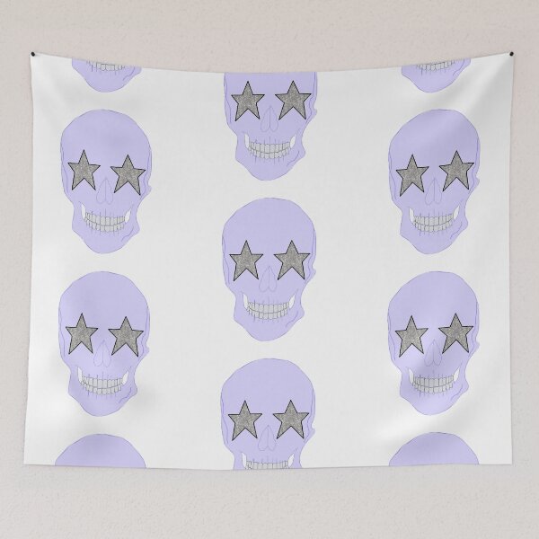 Item preview, purple star eyed skull designed and sold by mollsdesignss.
