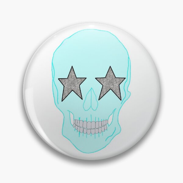 Item preview, blue star eyed skull designed and sold by mollsdesignss.
