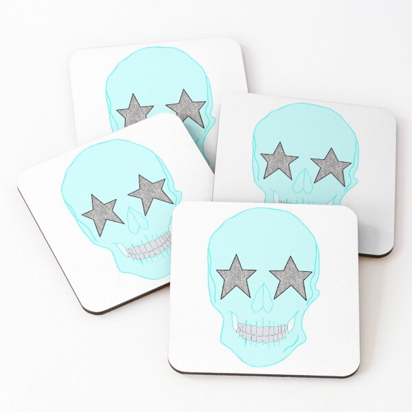 Item preview, blue star eyed skull designed and sold by mollsdesignss.