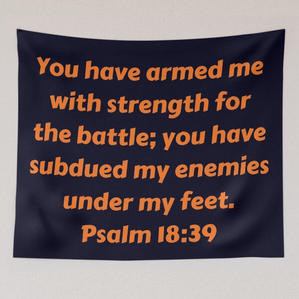 Aperçu de l'œuvre Bible Verse Psalm 18:39 créée et vendue par Prayingwarrior.