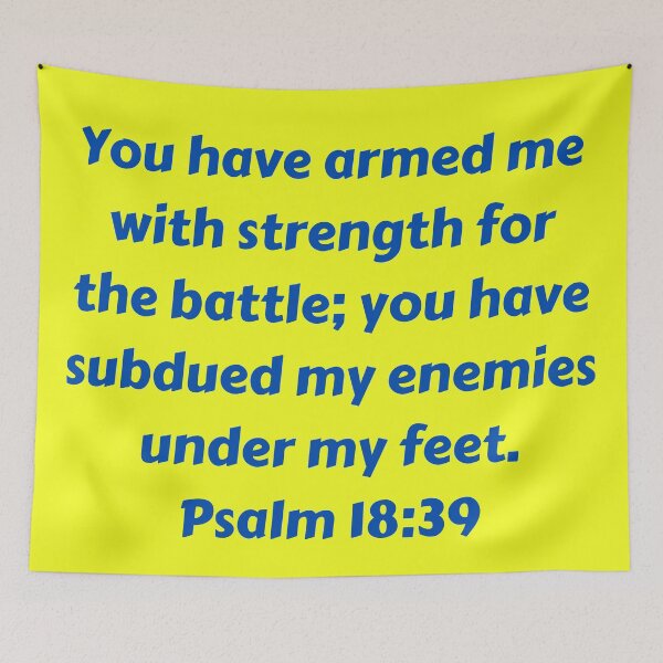Aperçu de l'œuvre Bible Verse Psalm 18:39 créée et vendue par Prayingwarrior.