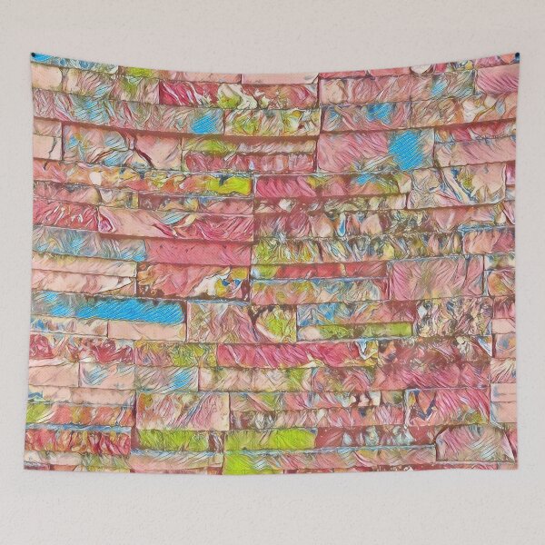 Item preview, GALATHI Pink Stone Wall designed and sold by Galathi Designs.