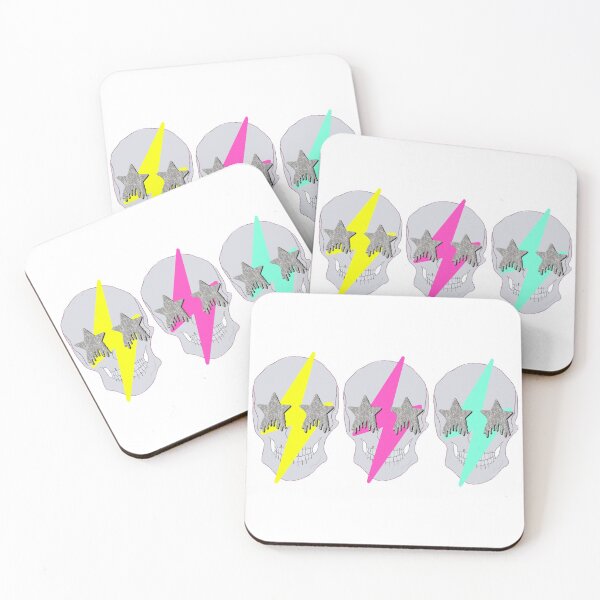 Item preview, three lightning bolt skull sticker pack  designed and sold by mollsdesignss.