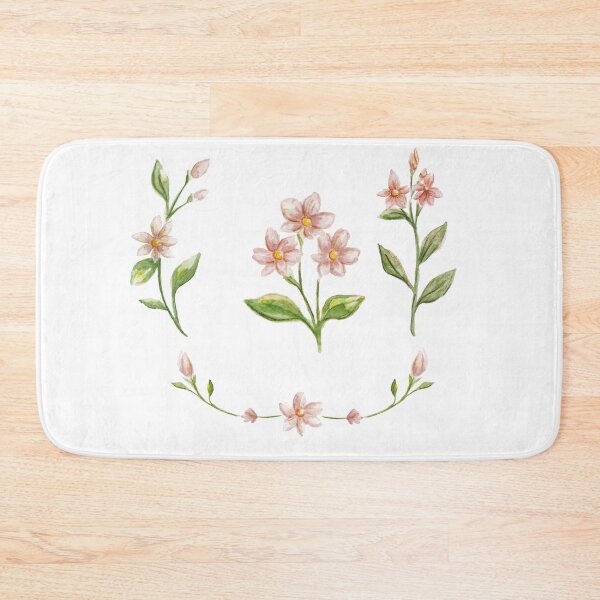 Item preview, watercolor sampaguita flowers pack on beige background  designed and sold by Amalzaki.