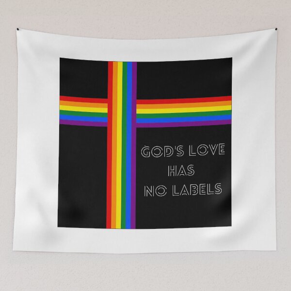 Item preview, GOD'S LOVE HAS NO LABELS (Rainbow Cross) designed and sold by NATHYSCREATION.