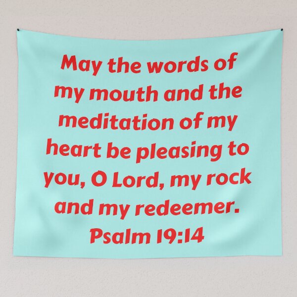 Item preview, Bible Verse Psalm 19:14 designed and sold by Prayingwarrior.