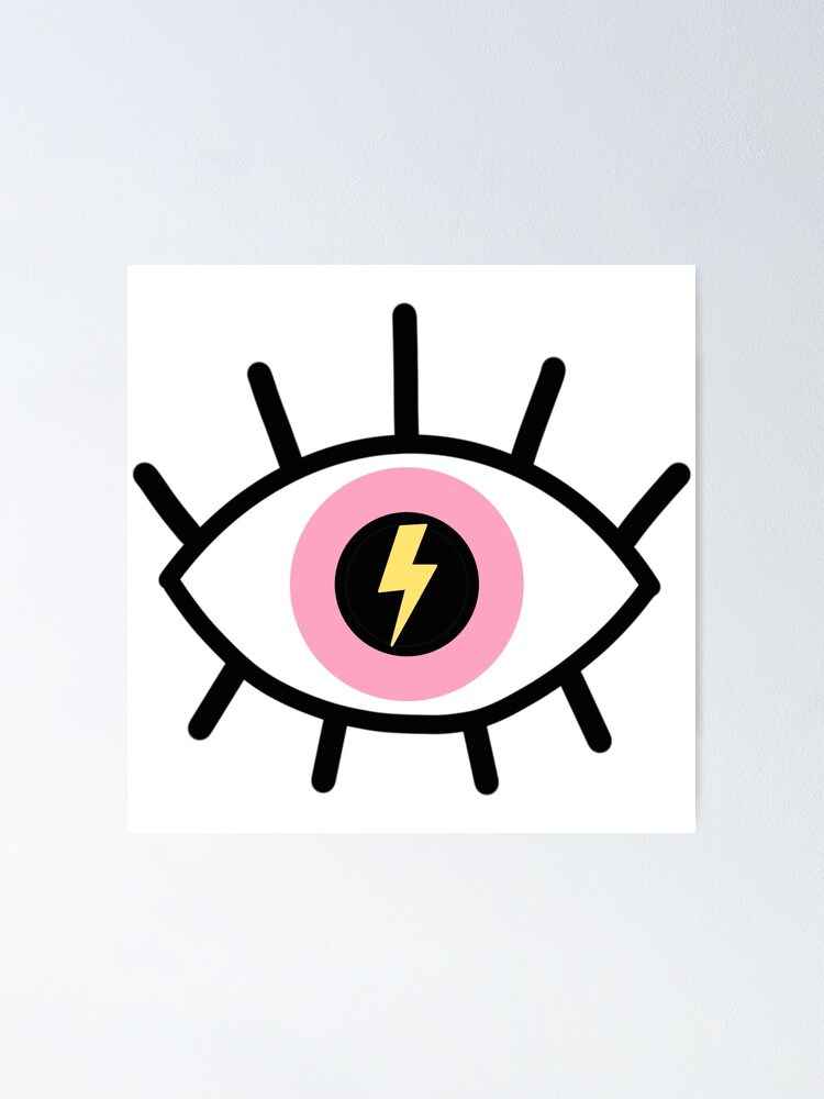 pink lightning bolt eye 