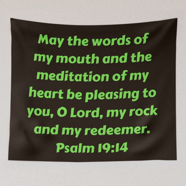 Aperçu de l'œuvre Bible Verse Psalm 19:14 créée et vendue par Prayingwarrior.