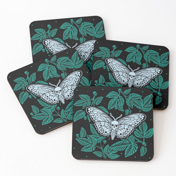Item preview, Moth Skull and Leaves designed and sold by ShaireProd.