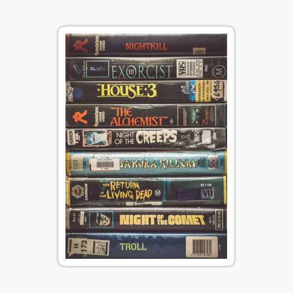 VHS Retro Rentals HORROR Sticker