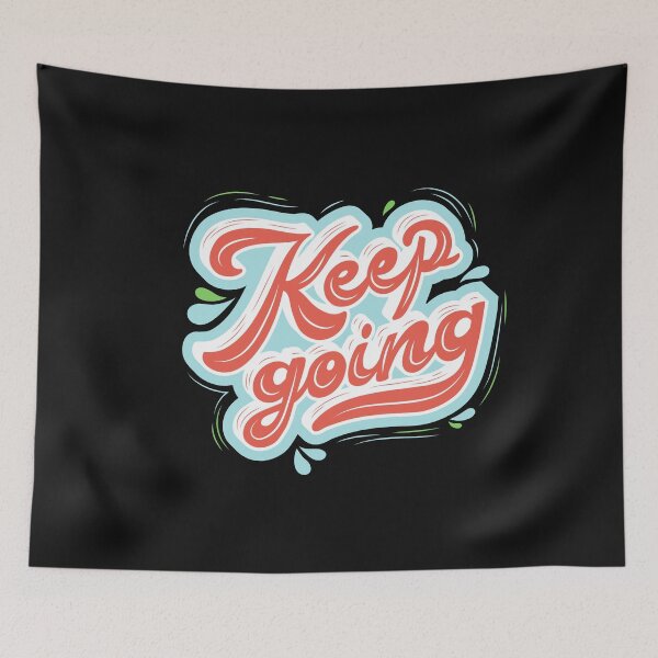 Aperçu de l'œuvre Typographie décorative Vintage Keep Going créée et vendue par garniturex.
