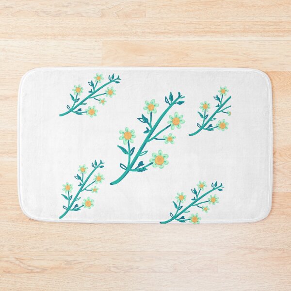 Item preview,  Blue and yellow watercolor sampaguita flowers pack on white background  designed and sold by Amalzaki.