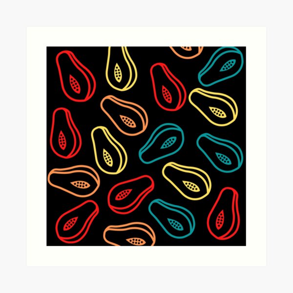 papaya pattern Art Print