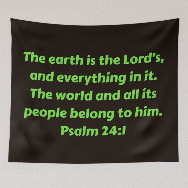 Aperçu de l'œuvre Bible Verse Psalm 24:1 créée et vendue par Prayingwarrior.