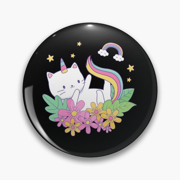 Item preview, Cute kawaii kitty unicorn rainbow designed and sold by Dear-Ashlin.