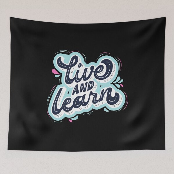 Item preview, Vintage Live and Learn Decorative Typography designed and sold by garniturex.