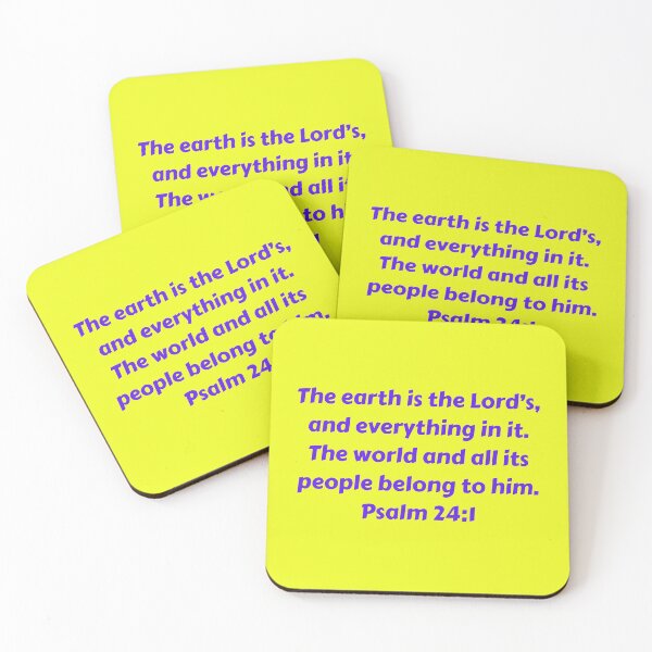 Artikelvorschau, Bible Verse Psalm 24:1 entworfen und verkauft von Prayingwarrior.