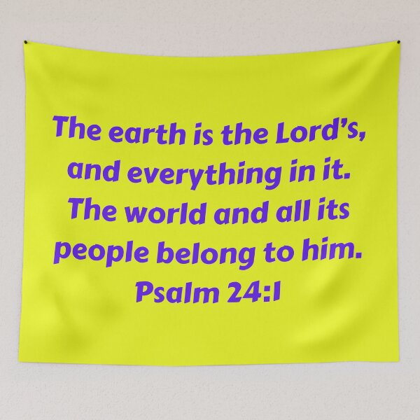 Aperçu de l'œuvre Bible Verse Psalm 24:1 créée et vendue par Prayingwarrior.