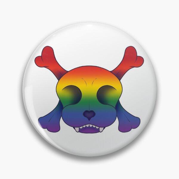 Item preview, LGBTQ+ Pride Dog Skull designed and sold by Aces-Place.