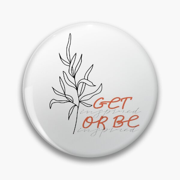 Item preview, One line leaves. Sogan design "Get inspired or be inspired". designed and sold by CoCoArt-Ua.