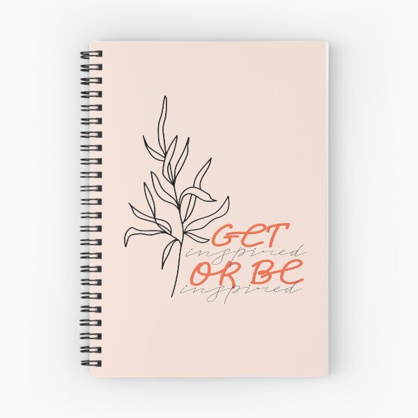 Item preview, One line leaves. Sogan design "Get inspired or be inspired". designed and sold by CoCoArt-Ua.