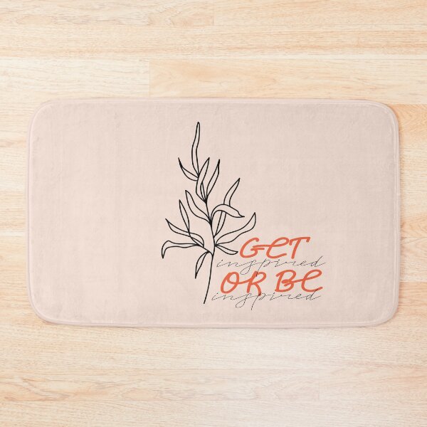 Item preview, One line leaves. Sogan design "Get inspired or be inspired". designed and sold by CoCoArt-Ua.
