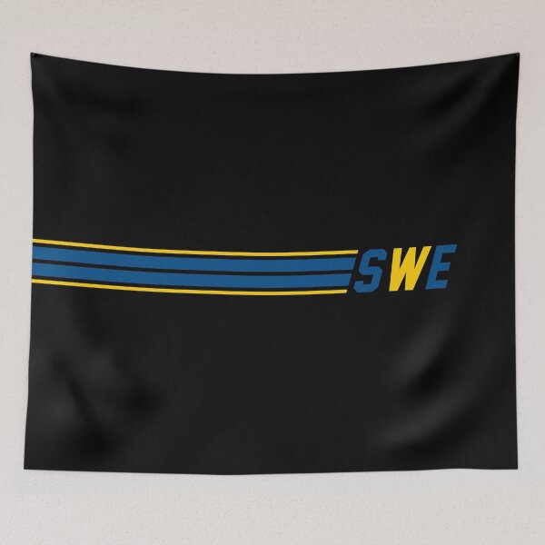 Item preview, SWE Blue Gold Racing Stripes designed and sold by PEK1787.