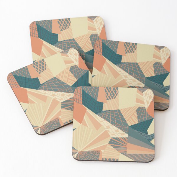 Item preview, Geometric Patchwork Pattern - Retro Summer  designed and sold by Squarebird.