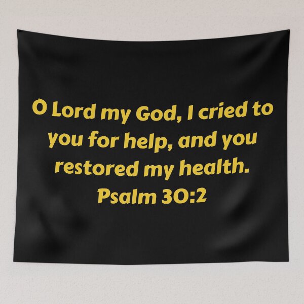 Artikelvorschau, Bible Verse Psalm 30:2 entworfen und verkauft von Prayingwarrior.