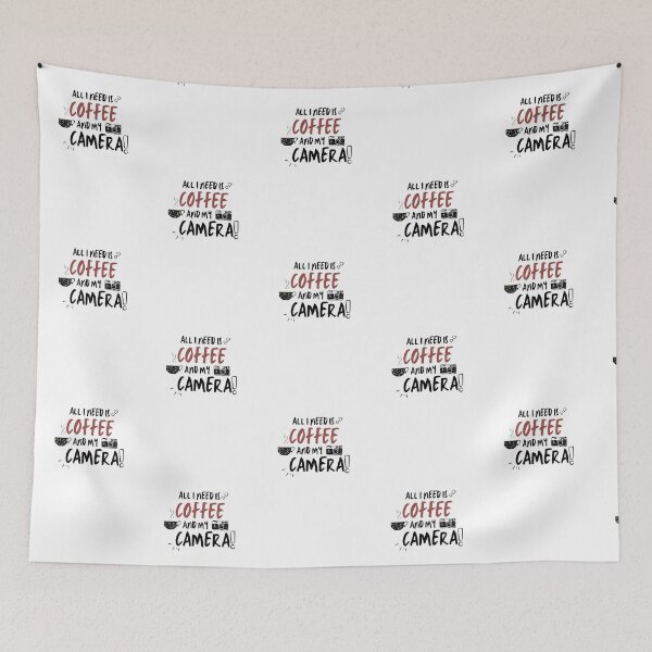 Item preview, All I Need Is Coffee And My Camera Coffee Lover White designed and sold by Amovar.