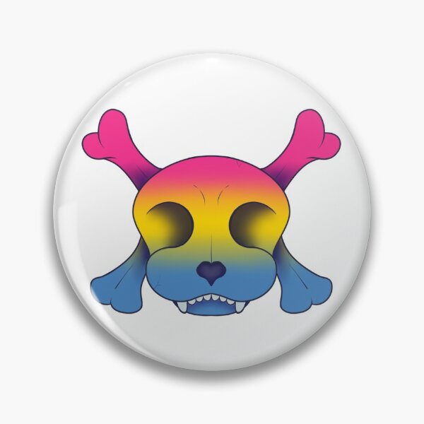 Item preview, Pansexual Dog Skull designed and sold by Aces-Place.