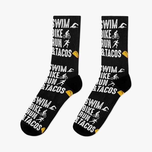 Item preview, Swim Bike Run Triathlon Triathlete Mexican Tacos Funny designed and sold by CuteDesigns1.