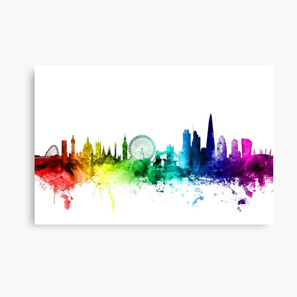 London Skyline Canvas Prints Redbubble