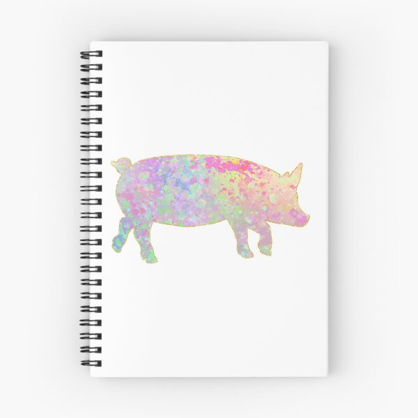 Item preview, Pastel Rainbow Splatter Gold Lined Pig designed and sold by Lori P.