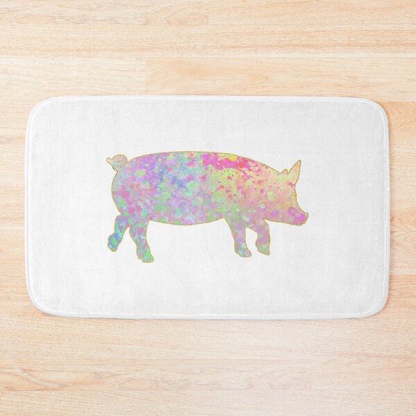 Item preview, Pastel Rainbow Splatter Gold Lined Pig designed and sold by Lori P.