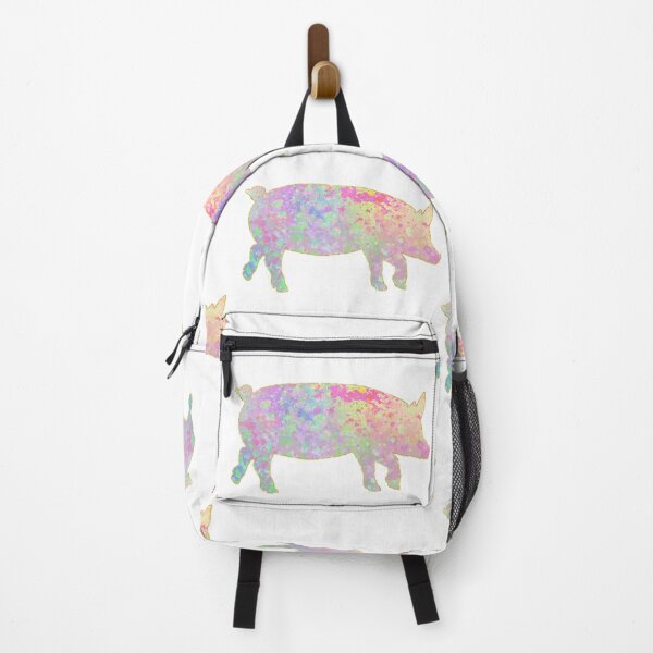 Item preview, Pastel Rainbow Splatter Gold Lined Pig designed and sold by Lori P.