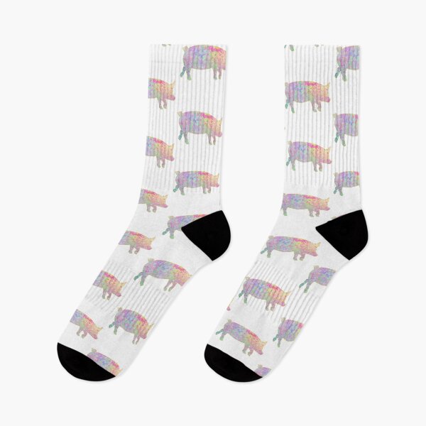 Item preview, Pastel Rainbow Splatter Gold Lined Pig designed and sold by Lori P.