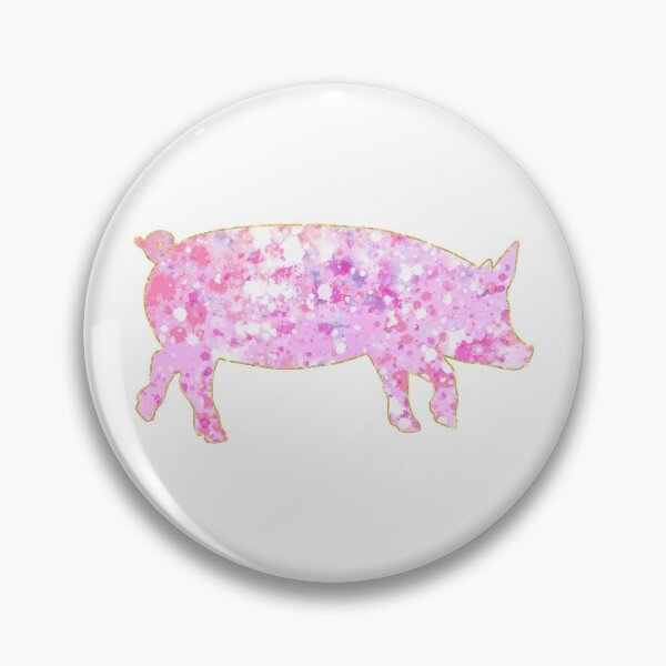 Item preview, Pink Splatter Gold Lined Pig designed and sold by Lori P.