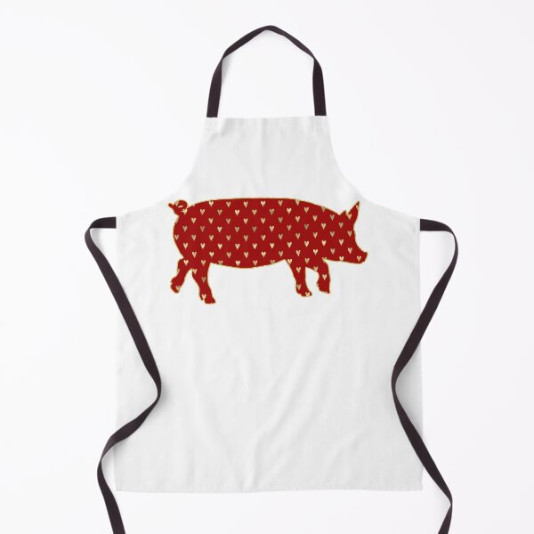 Item preview, Hearts Red and Gold Lined Pig designed and sold by Lori P.