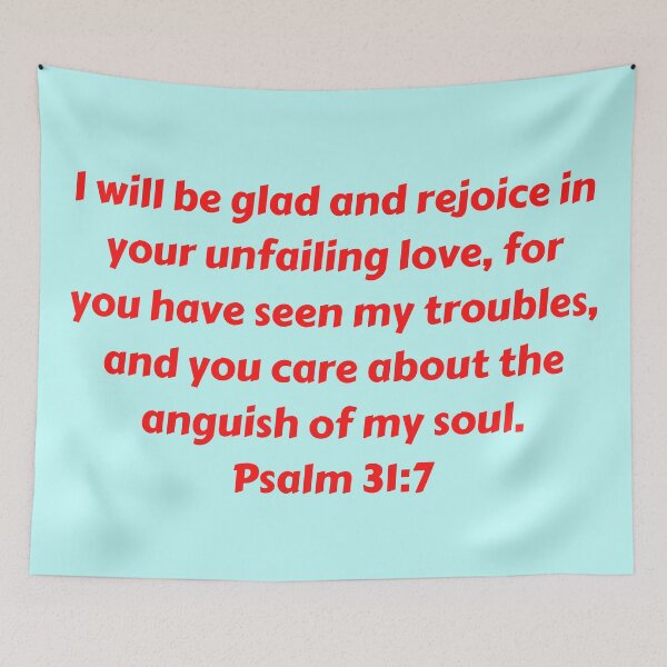Aperçu de l'œuvre Bible Verse Psalm 31:7 créée et vendue par Prayingwarrior.