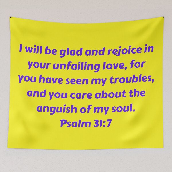 Artikelvorschau, Bible Verse Psalm 31:7 entworfen und verkauft von Prayingwarrior.